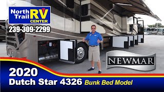 Newmar 2020 Dutch Star 4326 Bunk Beds Motorhome [upl. by Rimola167]