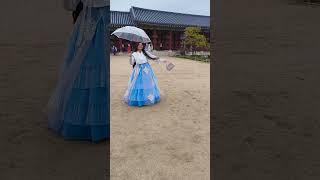 Wearing Hanbok At Gyeonbok Palace 😍😍 hanbokkorea seoul youtubeshorts youtubeviral youtube [upl. by Eicart]