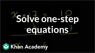 How to solve onestep equations  Linear equations  Algebra I  Khan Academy [upl. by Aerdnas]