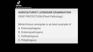 AGRICULTURIST LICENSURE EXAMINATION General Questions [upl. by Inad]