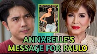 Anabelle Ramas Message for Paulo Avelino A Shift from Janine Gutierrez to Kim Chiu [upl. by Ford842]