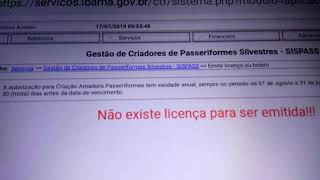 Aprenda como emitir licença ou boleto Criador amador de passeriformes [upl. by Felice]