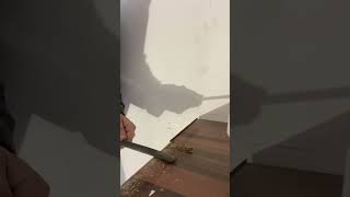 How to trim laminate edging on worktop [upl. by Waldemar]