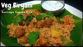 Seeraga Samba Vegetable Biryani Recipe in Tamil  Simple Veg Biryani  Seeraga Samba Biryani Recipes [upl. by Viscardi253]