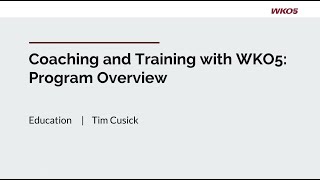 Training and Coaching with WKO Program Overview [upl. by Sadie]