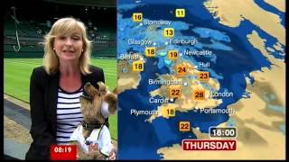 Carol Kirkwood amp Hacker T Dog do the weather Breakfast 28612 [upl. by Eimat]