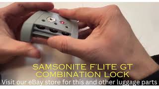 How to set Samsonite Flite GT Combination Lock [upl. by Nilyaj402]