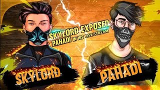 Skylord exposed pahadi in his live stream😮😯😲  old controversy skylord Vs pahadi 😠😤 [upl. by Sivrahc]