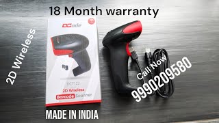 DCODE 2D WIRELESS BARCODE SCANNER MADE IN INDIA barcodescanner dcode [upl. by Dino357]