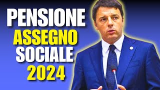 LA PENSIONE PER CHI NON HA LAVORATO ASSEGNO SOCIALE 2024 Ecco le Cifre [upl. by Temme]