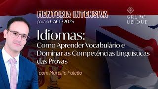 Aula 03 Idiomas Como Aprender Vocabulário e Dominar as Competências Linguísticas [upl. by Adnara688]