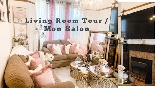 GLAM LIVING ROOM TOUR  SALON TOUR IDÉES DECORATION 🤗 JE VOUS MONTRE MON SALON DE LUXE [upl. by Egres]