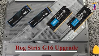 Asus Rog Strix G16 G614JV Ram and SSD upgrade Options  How to upgrade the RAM and SSD ROG Strix [upl. by Augie]