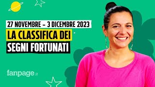 Oroscopo la classifica dei segni più fortunati della settimana dal 27 novembre al 3 dicembre 2023 [upl. by Egroj]