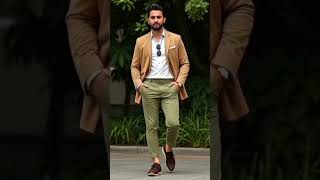 olive green and beige color combination outfit for men shorts colors outfit combination [upl. by Walrath]