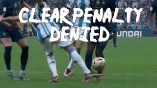 France robbed of a penalty in the 87th minute of the World Cup final  Argentina v France 2022 [upl. by Annoirb]