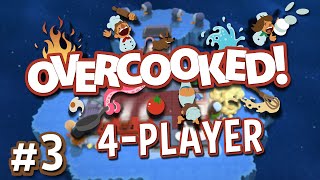 Overcooked  3  Fish amp Chips 4 Player Overcooked Coop Gameplay [upl. by Alfredo]