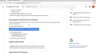 Google File Stream  Downloading for PC Installation [upl. by Nosyla]