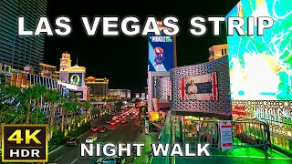 4K HDR Las Vegas Strip Night Walking Tour  Oct 2023  Las Vegas Nevada [upl. by Ynottirb383]