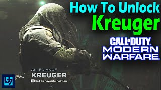 How To Unlock Kreuger In Modern Warfare  Call of Duty [upl. by Aenel]