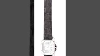 This Style Black Nubuck Alligator Leather strap for Cartier Santos 100 XL timepieces [upl. by Barbur]