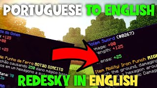 How to change language in redesky  how to play redesky in English  cracked hypixel server [upl. by Tterrag]