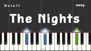 Avicii  The Nights SLOW Easy Piano Tutorial How To Play [upl. by Waylon]