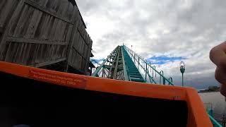 Carolina Cyclone FrontRow POV Carowinds Charlotte North Carolina Non Copyright [upl. by Helas389]