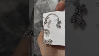 Bow Knot Silver Crystal Earcuff Non Piercing by Beaute Collection in Pakistan 🇵🇰 earcuffs earcuff [upl. by Eleik445]