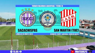 SACACHISPAS VS SAN MARTIN DE TUCUMÁN  FECHA 13  PRIMERA NACIONAL  EN VIVO 🔴🔥  MATEGOLFC [upl. by Roselba]