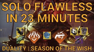 Solo Flawless Duality in 23 Minutes on Hunter  Season of the Wish Destiny 2 [upl. by Maddock]