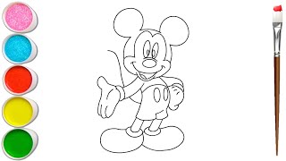 How to Draw Micky Mouse Very Easy Step by Step 🐭 [upl. by Sihon308]