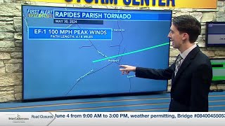 NWS confirms an EF1 tornado in Rapides Parish [upl. by Svensen]