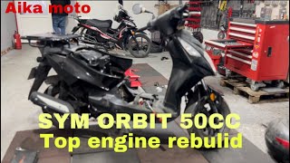 How to open sym orbit 50 cc engine AIKAMOTOs6z [upl. by Nnaeilsel]