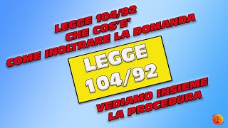 Legge 10492 come inoltrare la DOMANDA [upl. by Trbor]