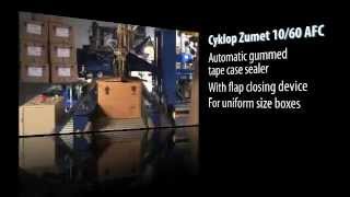 Gummed paper tape Semiautomatic Case Sealer Zumet 10 60 AFC [upl. by Ailam]