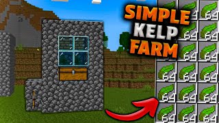 Simple 121 Kelp Farm in Minecraft Bedrock MCPEXboxPSSwitchPC [upl. by Aeresed]