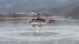 대구 앞산 화재 소방 헬기카모프 등  Firefighting helicopters in Daegu Bell 206L1 AS365 Kamov Ka32T [upl. by Codie233]