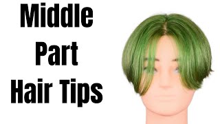 Middle Part Curtains Hair Tutorial  TheSalonGuy [upl. by Leidag]