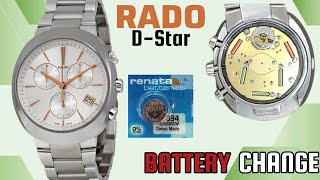 How To Change Battery RADO DSTAR Chronograph Watch [upl. by Concepcion]