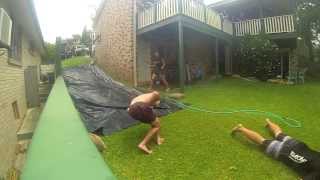 Australia Day SlipnSlide Sack Whack [upl. by Faxen]