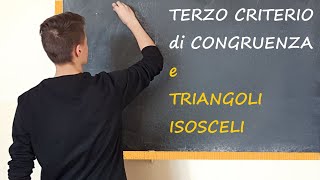 Triangoli TERZO criterio di congruenza Nei triangoli isosceli altezzamedianabisettrice [upl. by Edniya786]