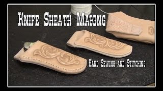 Knife Sheath Making  Part 7 How to make knife sheaths out of leather [upl. by Frederick517]