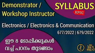 SyllabusDemonstratorWorkshop instructorElectronicsECE67720226792022 [upl. by Naitsirhc]