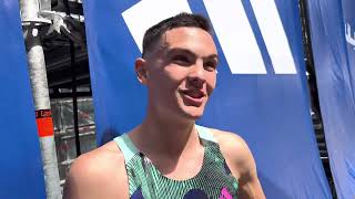 Hobbs Kessler after winning 2023 BAA Mile [upl. by Musser]