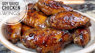 Soy Sauce Chicken Wings  Quick Easy And Flavorful Party Appetizer Recipe [upl. by Graehme]