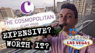 The Cosmopolitan of Las Vegas King Terrace Studio Fountain View  Room Tour amp Review [upl. by Eramal]