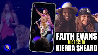 Katching Kierra Sheard amp Faith Evans mic toss  Chene Park Detroit  Aretha Franklin Ampitheatre [upl. by Korella]