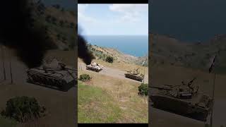 t55 tank vs t72 tank battle shorts short [upl. by Brinna998]