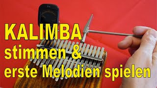 Kalimba stimmen und erste Melodien spielen  für Anfänger ohne Notenkenntnisse  Tutorial [upl. by Lezti]